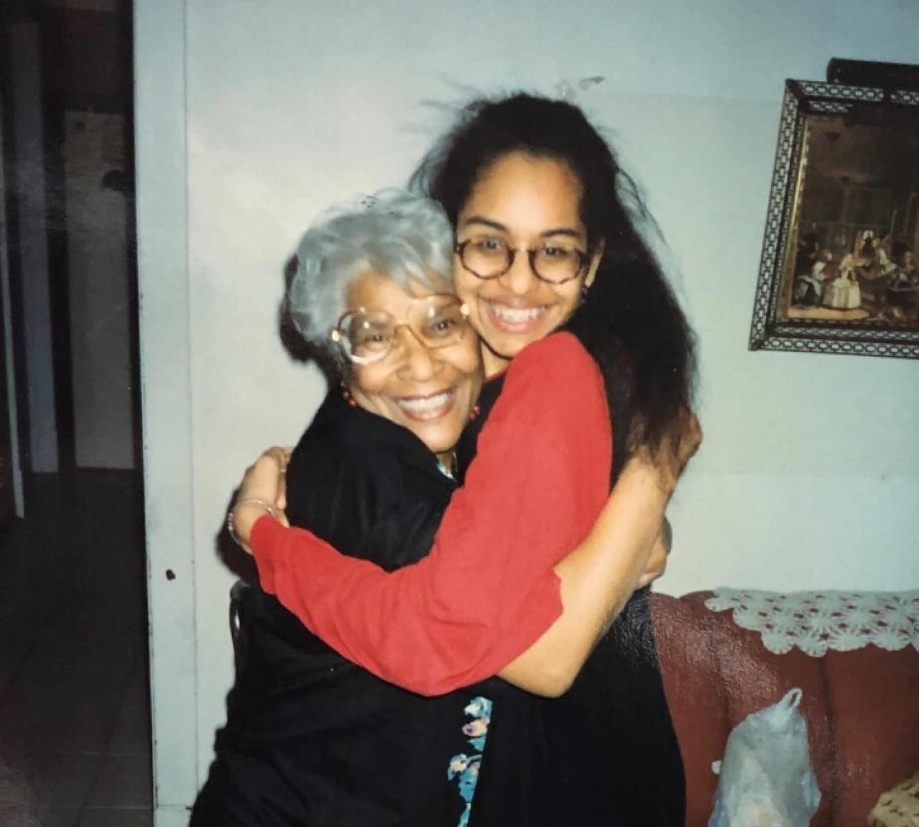 Sydney Kamlager with her grandmother